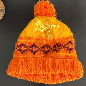 Arc'teryx Orange and Yellow Knit Beanie